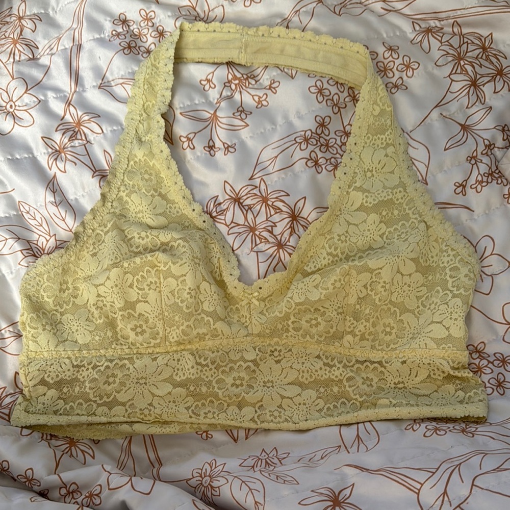 PINK Victoria's Secret Baby Yellow Lace Bralette
